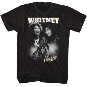 Whitney Houston Motorcycle Collage Vintage Music Shirt 99